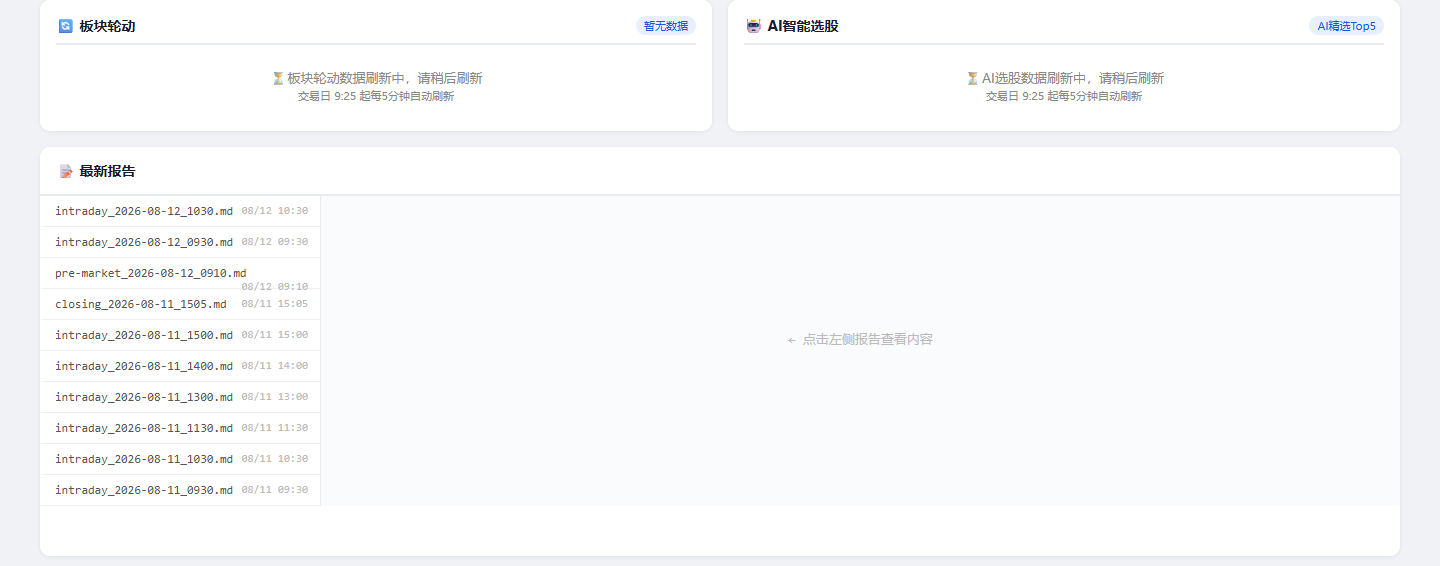 AI选股与报告截图